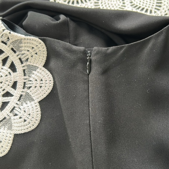 Tory Burch Dress Black Embroidered Lace Applique Resort Collection Sleeveless 0 - Picture 10 of 12